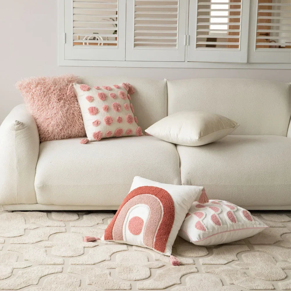 Sienna Geometrische Tufted Kussenhoes