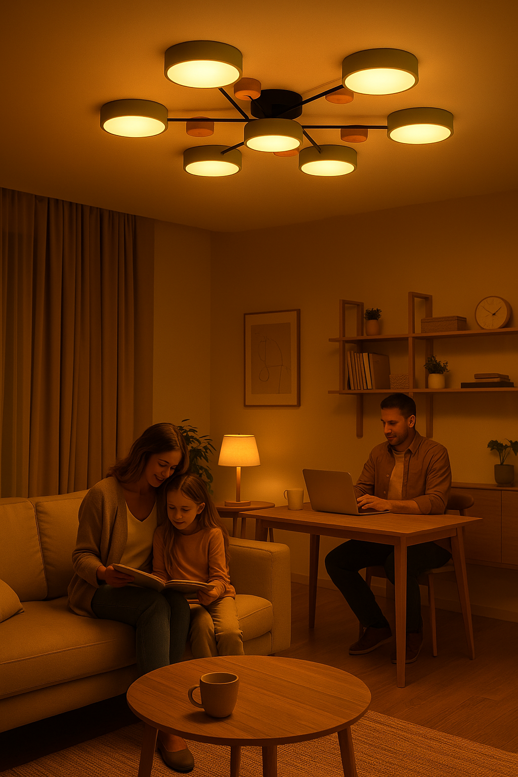 Nordora Scandinavische LED-plafondlamp