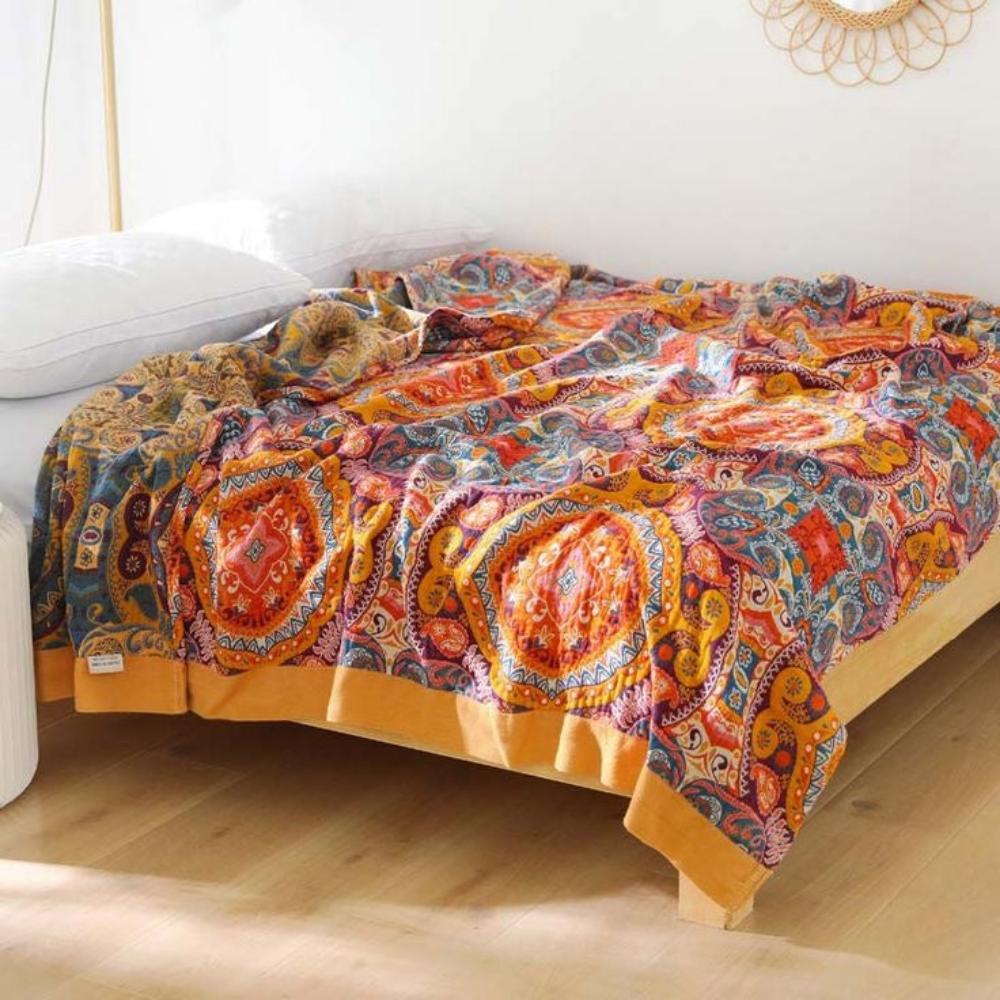 Boho omkeerbare katoenen deken