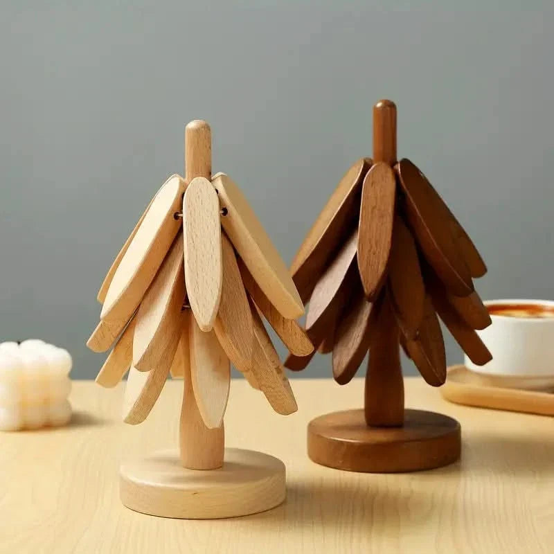 Houten Boomvorm Onderzetters Set
