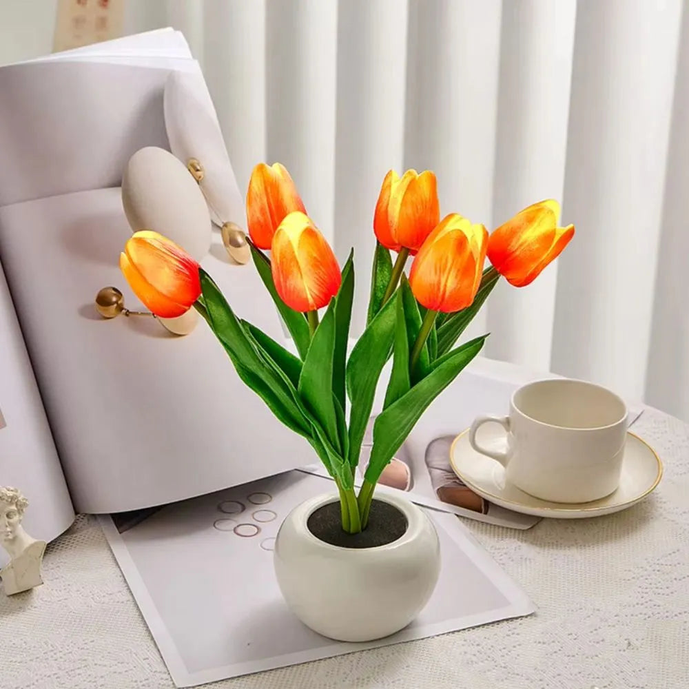 Tulpen Bloemlamp Met Warmwit Licht