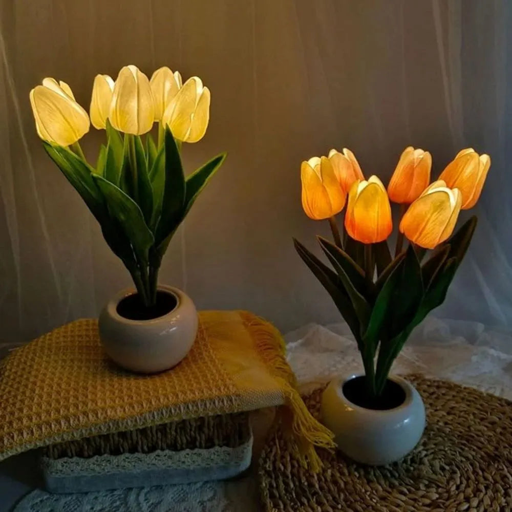 Tulpen Bloemlamp Met Warmwit Licht