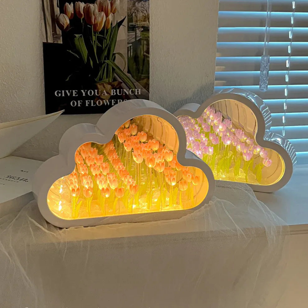 Tulpenboeket compacte nachtlamp