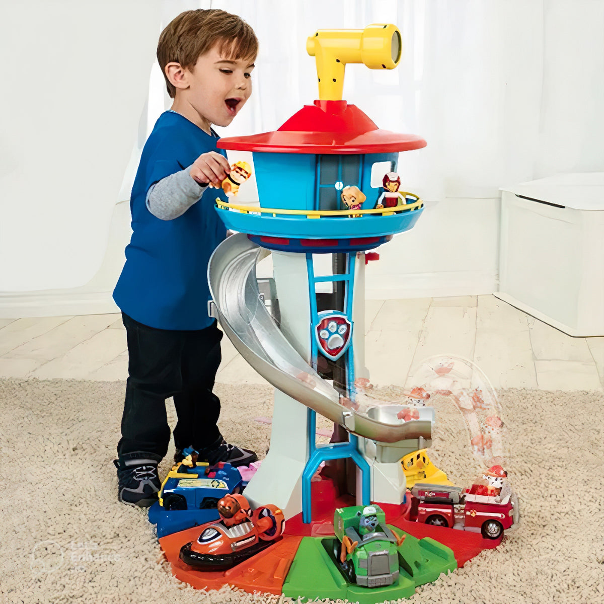 Interactieve Speeltoren met Glijbaan en Auto's