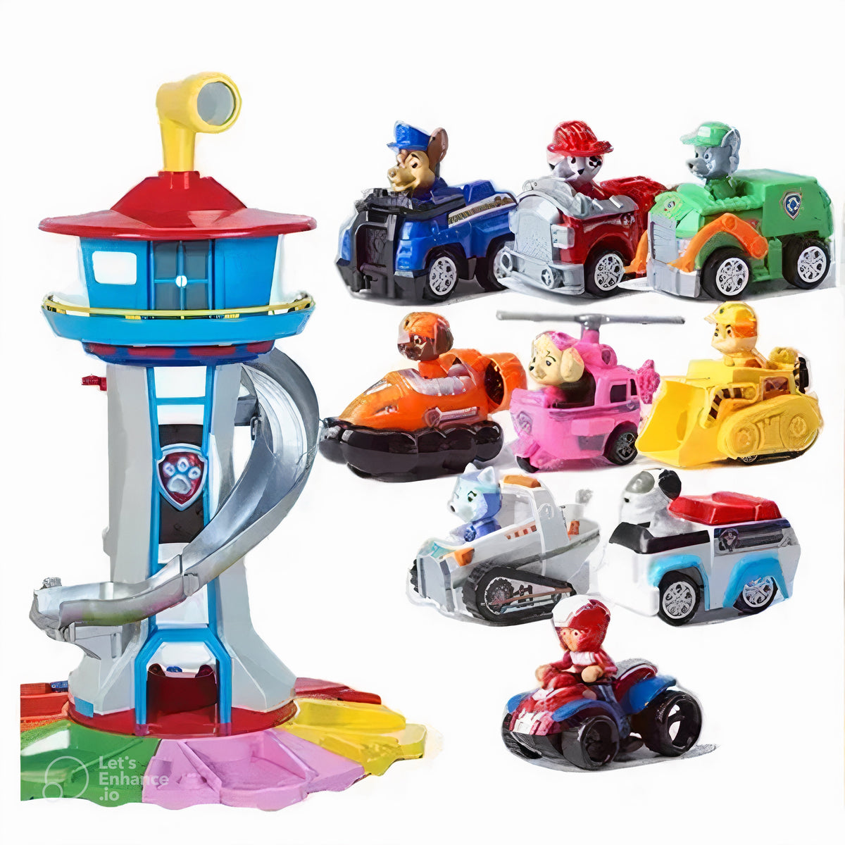 Interactieve Speeltoren met Glijbaan en Auto's