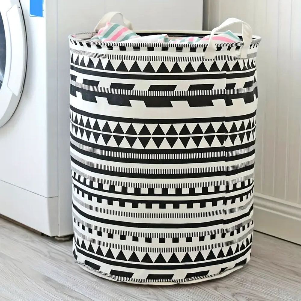 Opvouwbare Wasmand Met Geometrisch Patroon