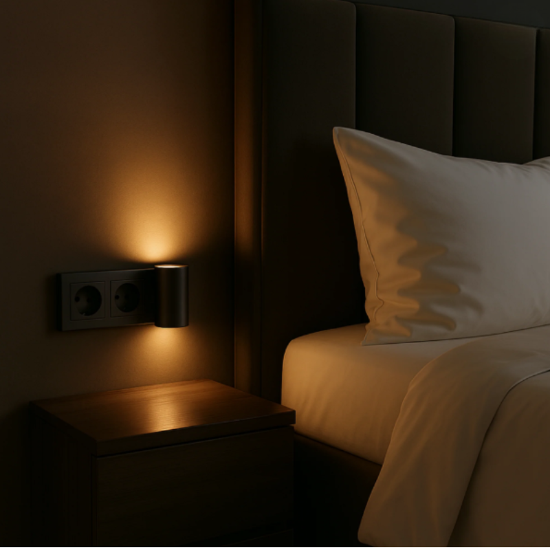 Dimbare LED Stopcontact Wandlamp met Sensor