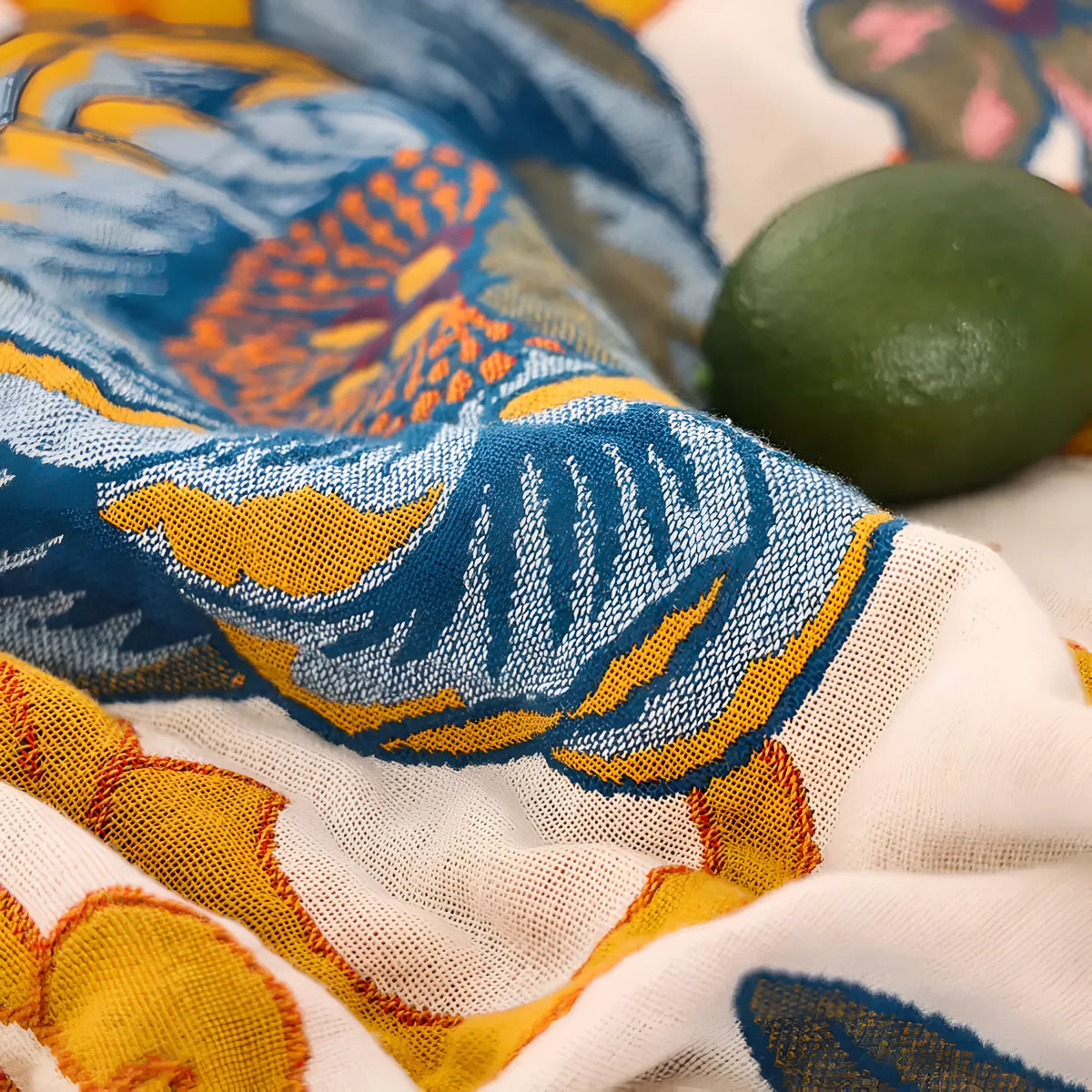 Omkeerbare Katoenen Deken met Bloemenprint