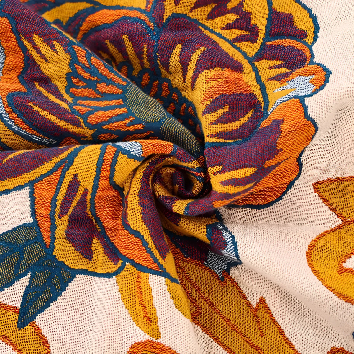 Omkeerbare Katoenen Deken met Bloemenprint