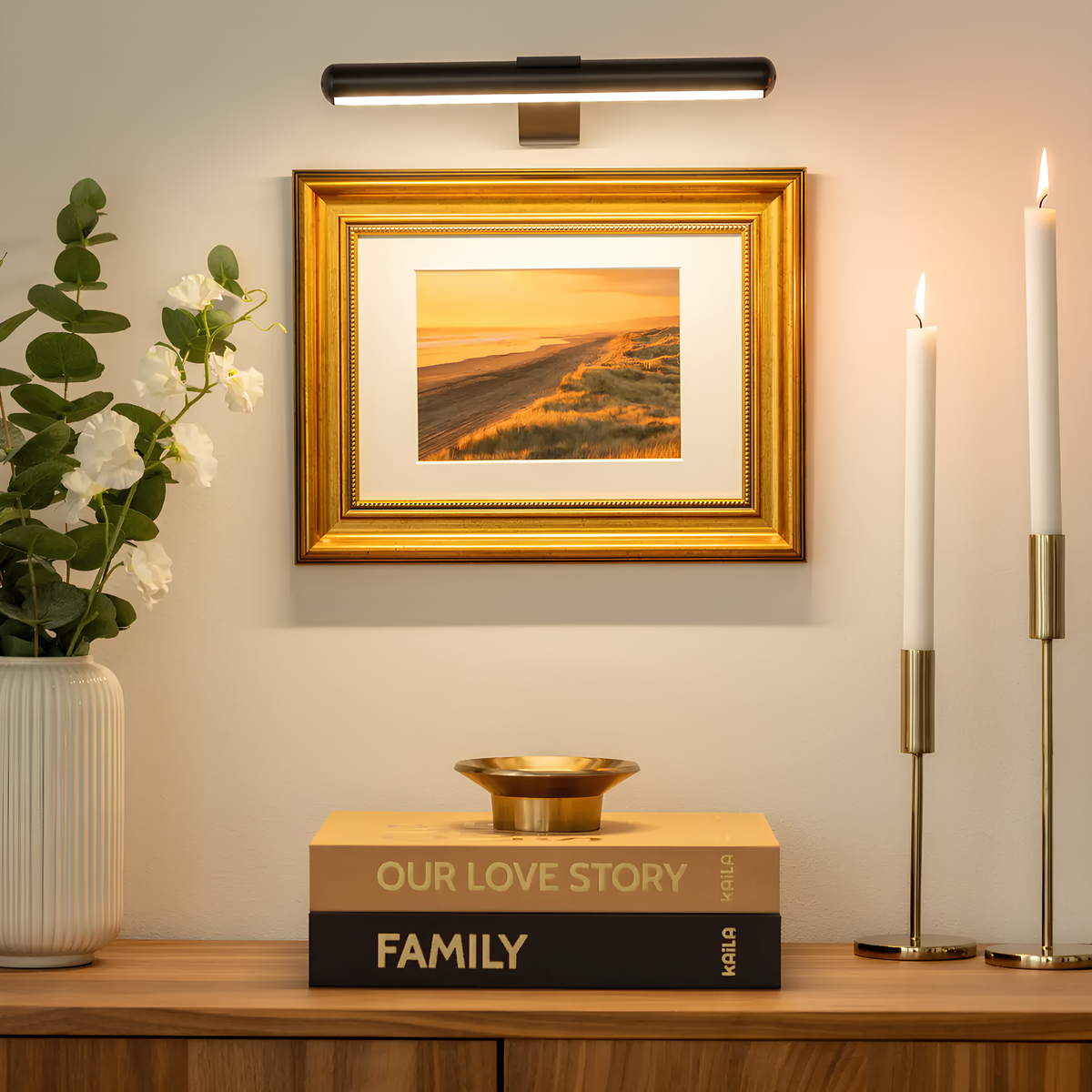 Draadloze LED-wandlamp dimbaar 360°