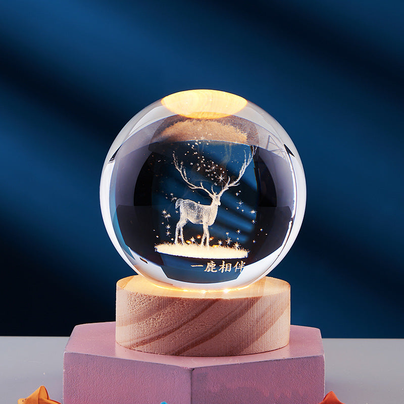Kristallen Bol 3D Led-Nachtlamp