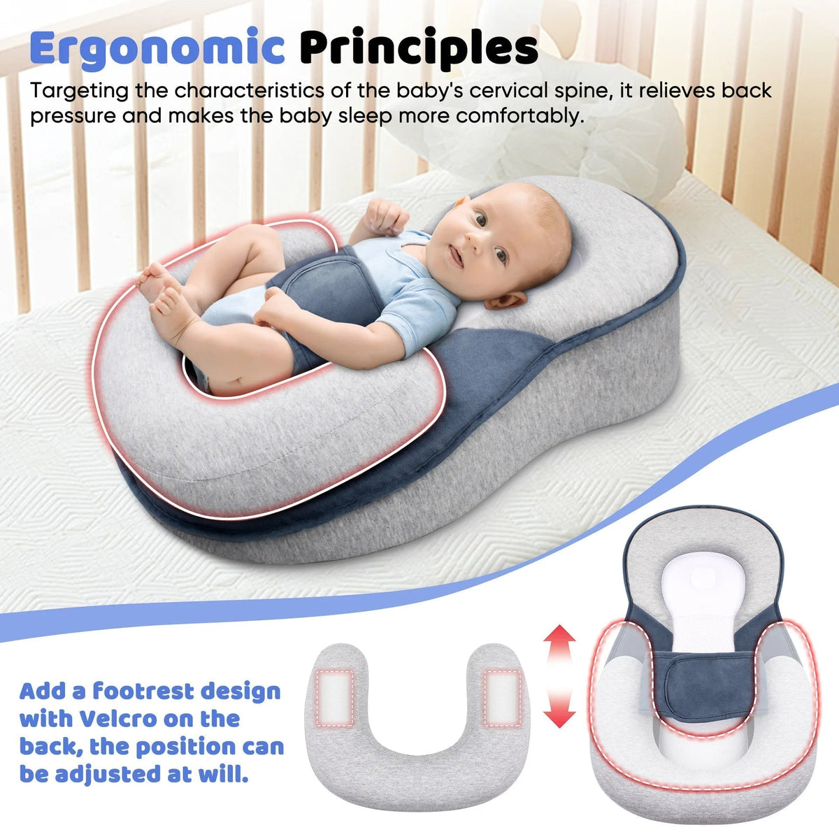 Anti-Reflux Verhoogde Baby Lounger