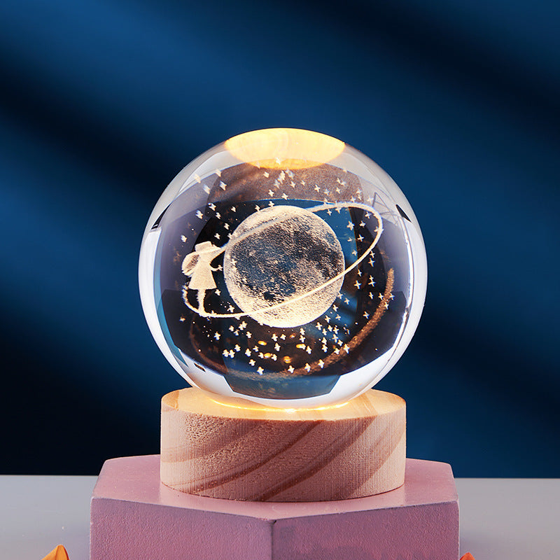 Kristallen Bol 3D Led-Nachtlamp