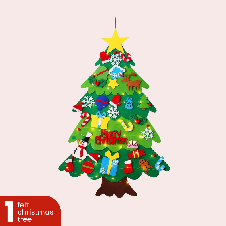 DIY Vilt Kerstboom Met Ornamenten