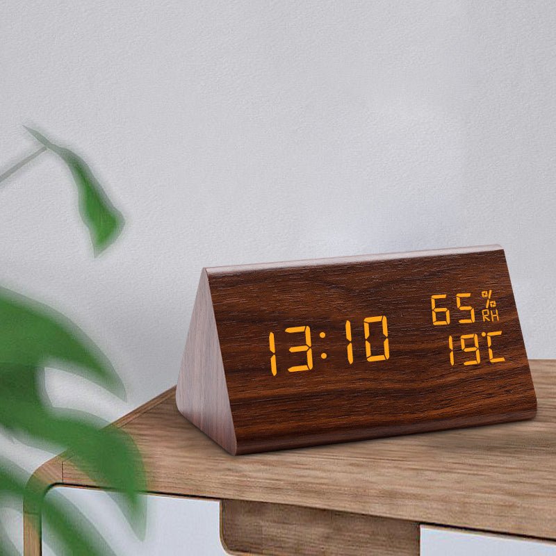 Digitale Houten Wekker met Temperatuurweergave