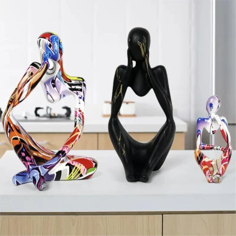 Abstracte Denker Beeld Tafeldecoratie