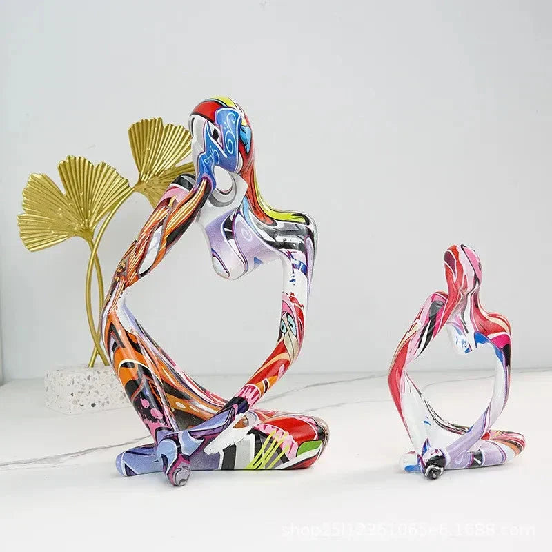 Abstracte Denker Beeld Tafeldecoratie