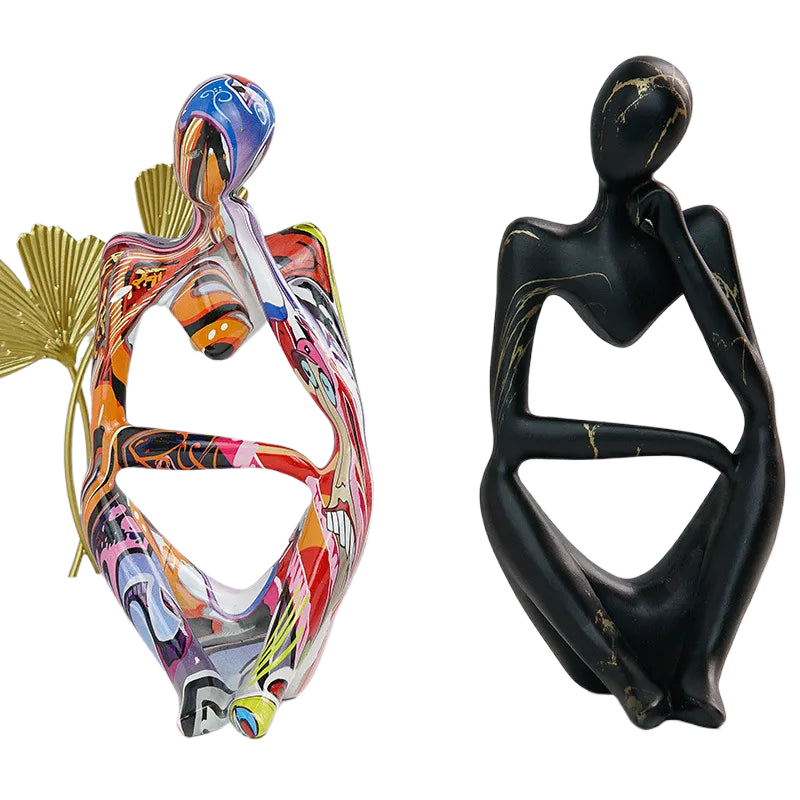 Abstracte Denker Beeld Tafeldecoratie