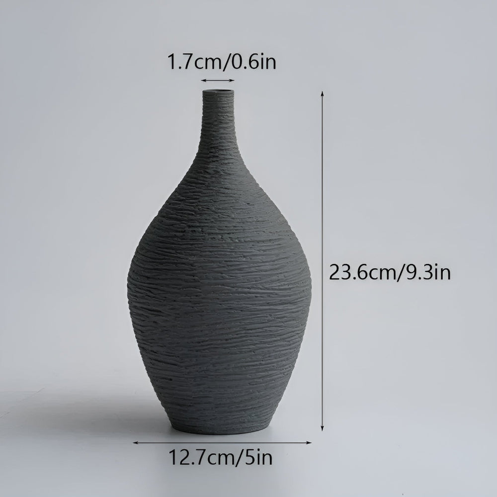 Earthline keramische kunstvaas