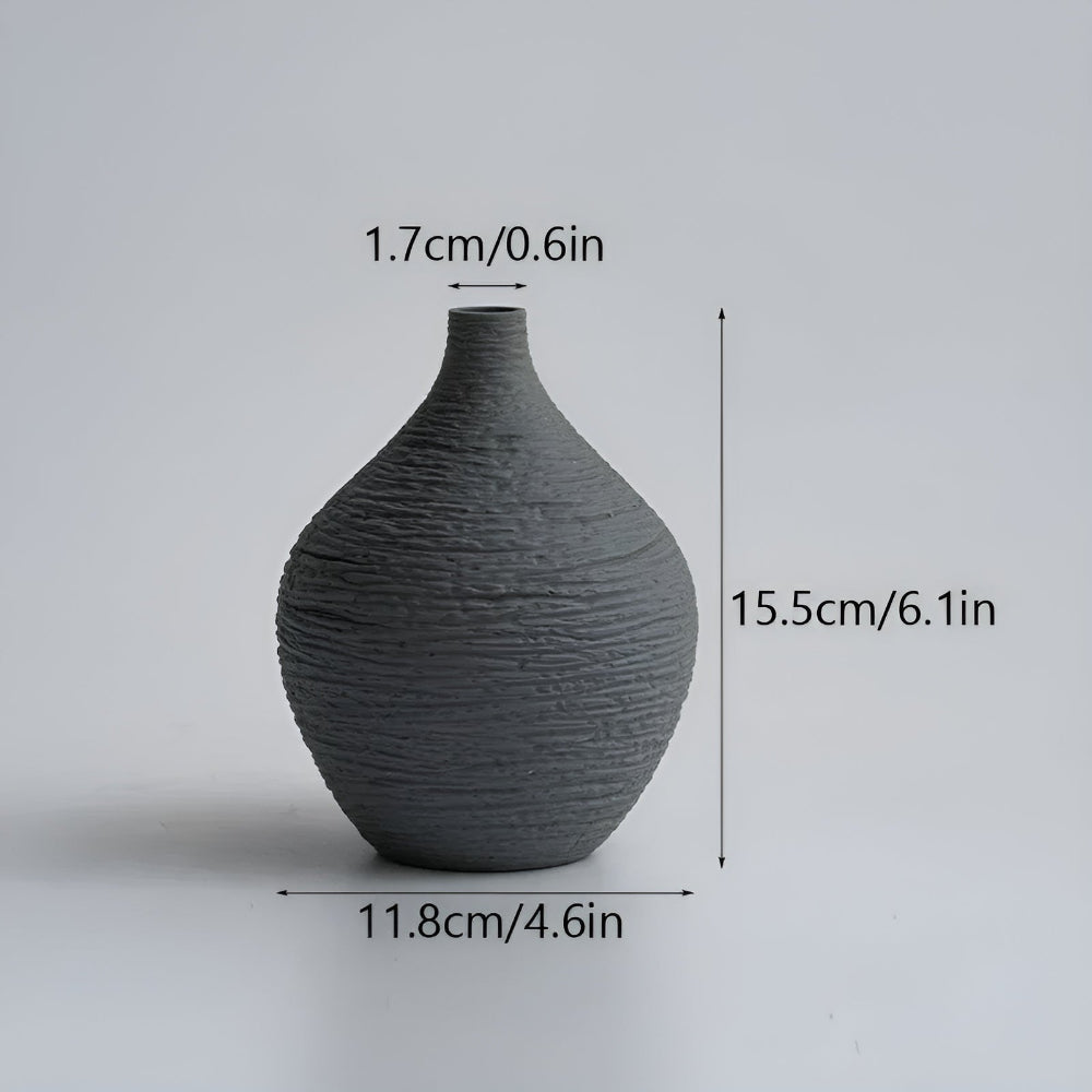 Earthline keramische kunstvaas