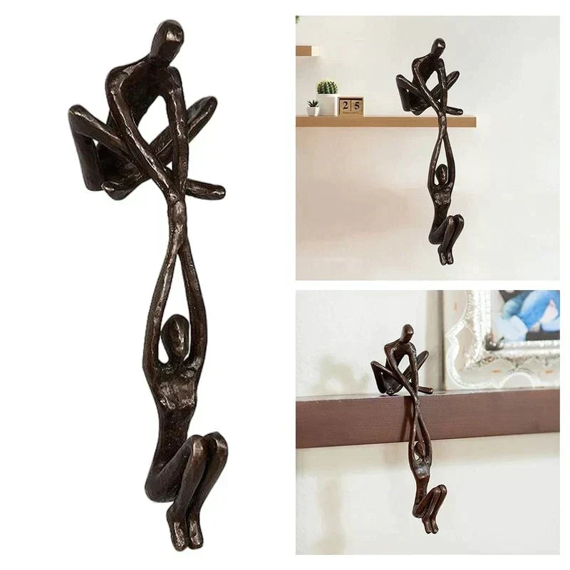 Koppel Yoga Beeld voor Plankdecoratie