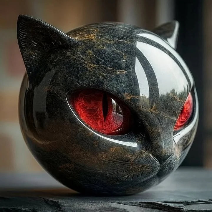 NoirCat Sculptuur zwarte kat hoofd