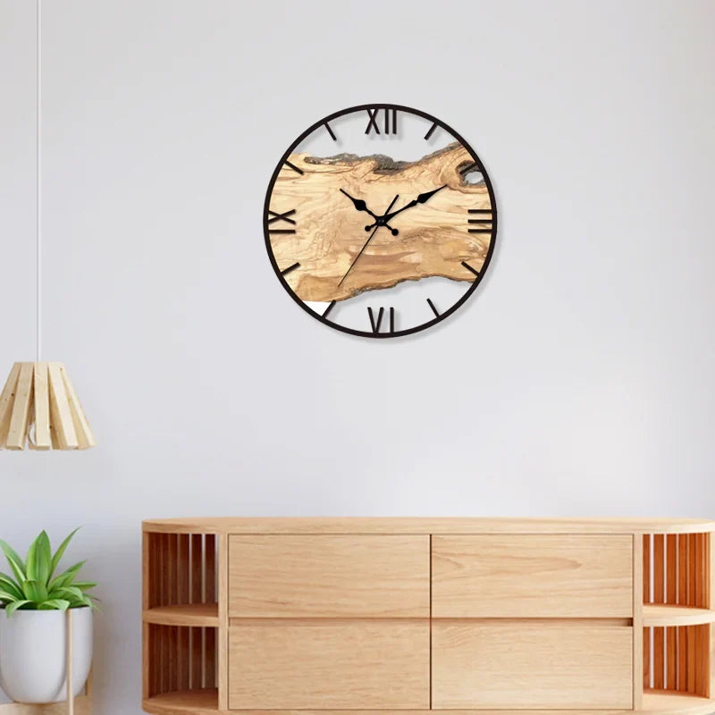 Stille Acryl en Houten Wandklok