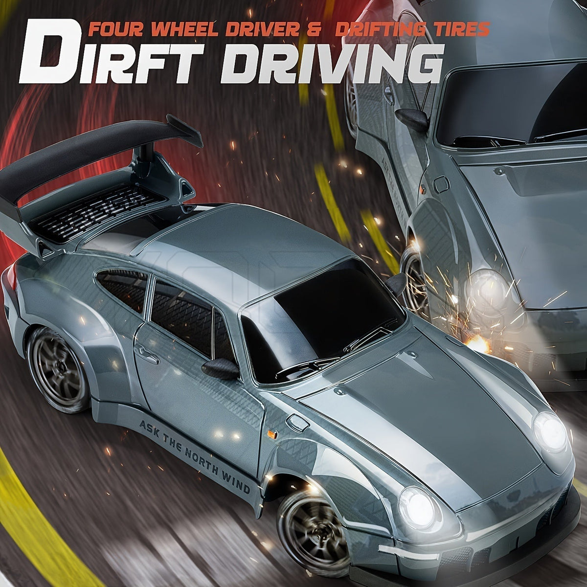 RC Drift Auto 1:24 4WD met LED Wielen