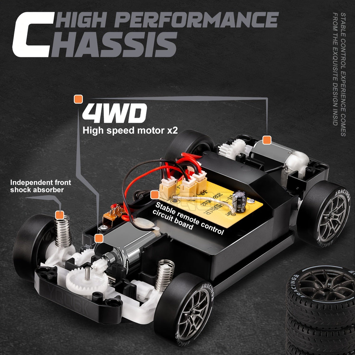 RC Drift Auto 1:24 4WD met LED Wielen