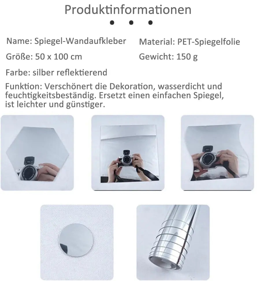 Flexibele onbreekbare spiegelfolie