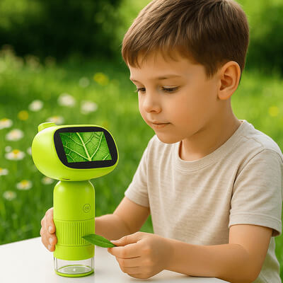 CurioScope draagbare digitale kindermicroscoop
