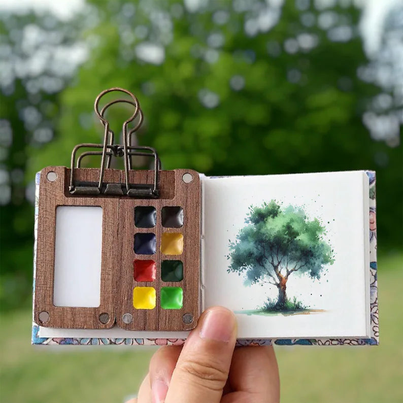 Mini Draagbare Aquarel Paletset
