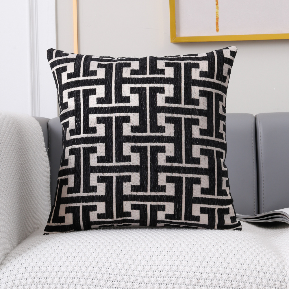 Gavino Geometrische Jacquard Kussenhoes 46x46 cm