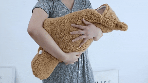 Ademende katoenen baby inbakerdoek met klittenband