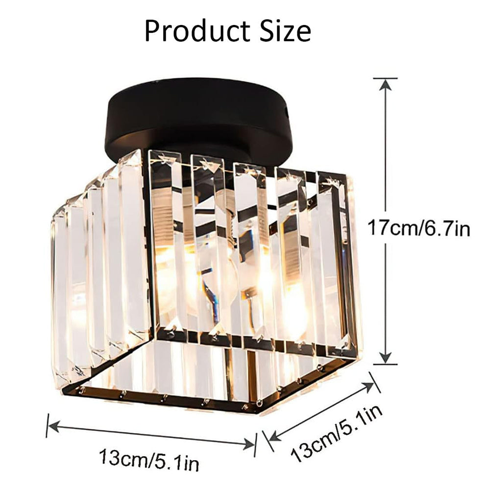 Kristallen Plafondlamp met Messing Accent