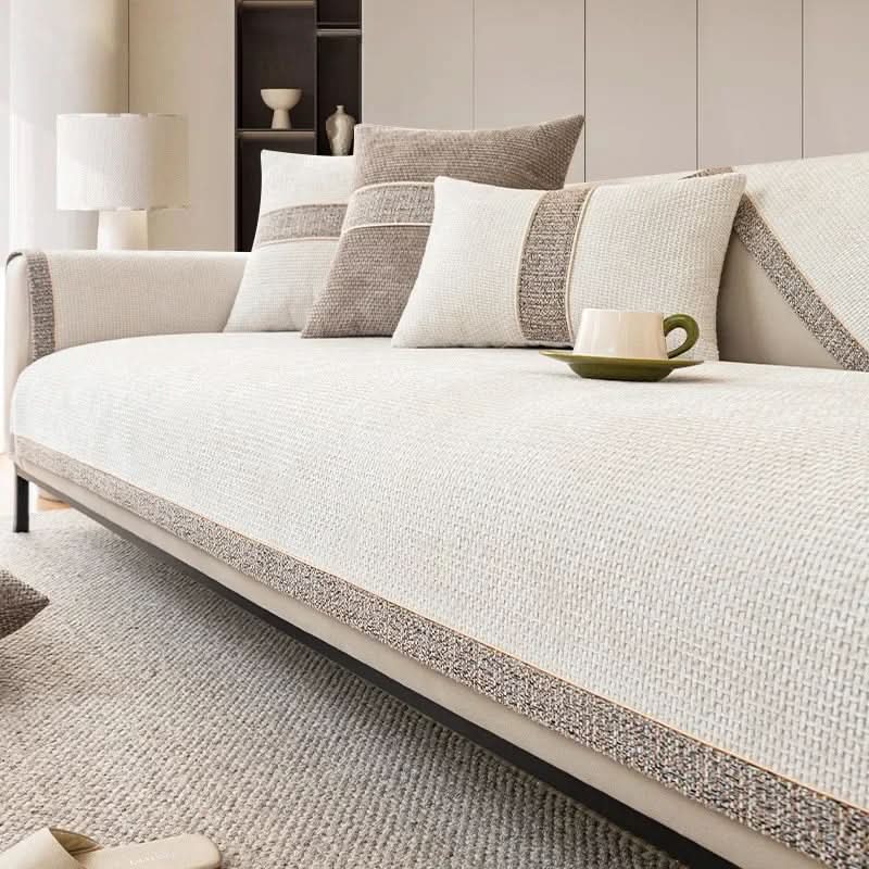 Antislip Sofahoes met Linnenlook