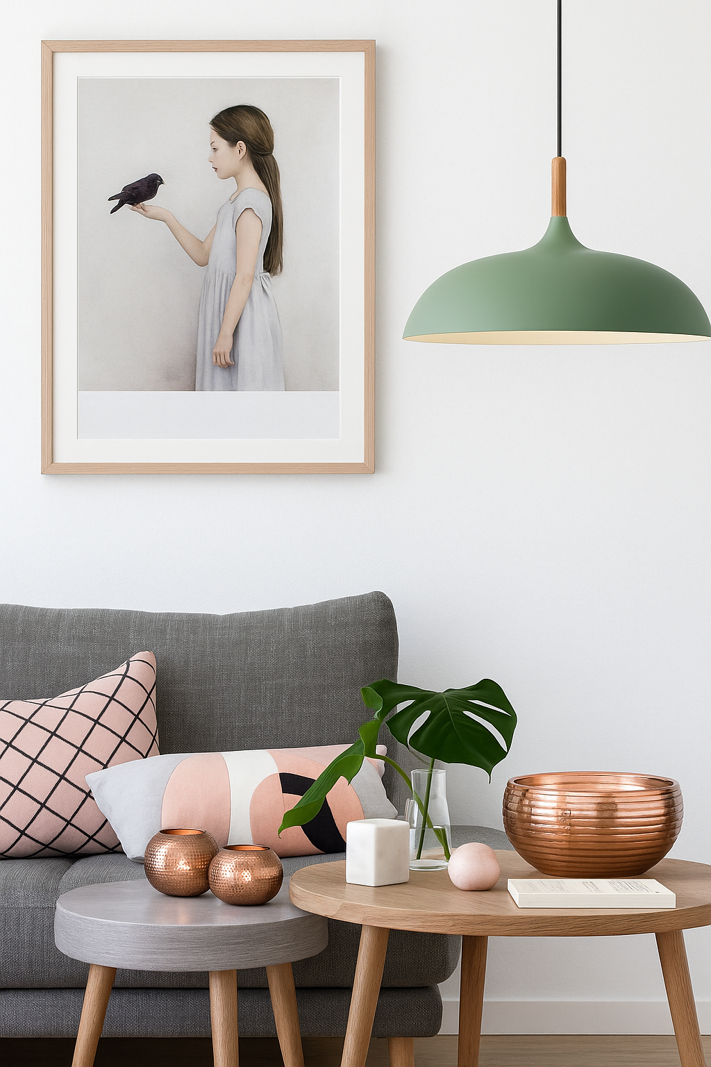 Pastel retro design hanglamp