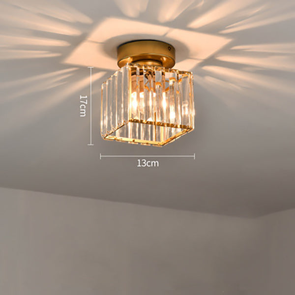 Kristallen Plafondlamp met Messing Accent