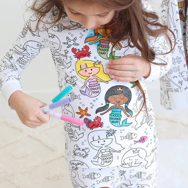 Inkleurbare Kinder Pyjama