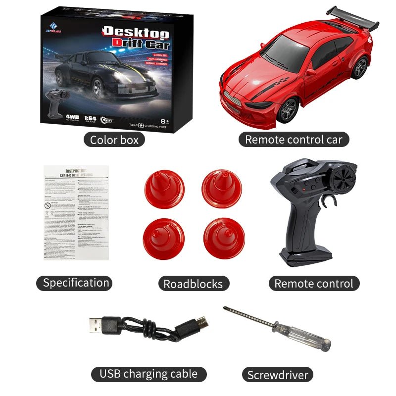 MicroDrift compacte 1:64 RC driftauto