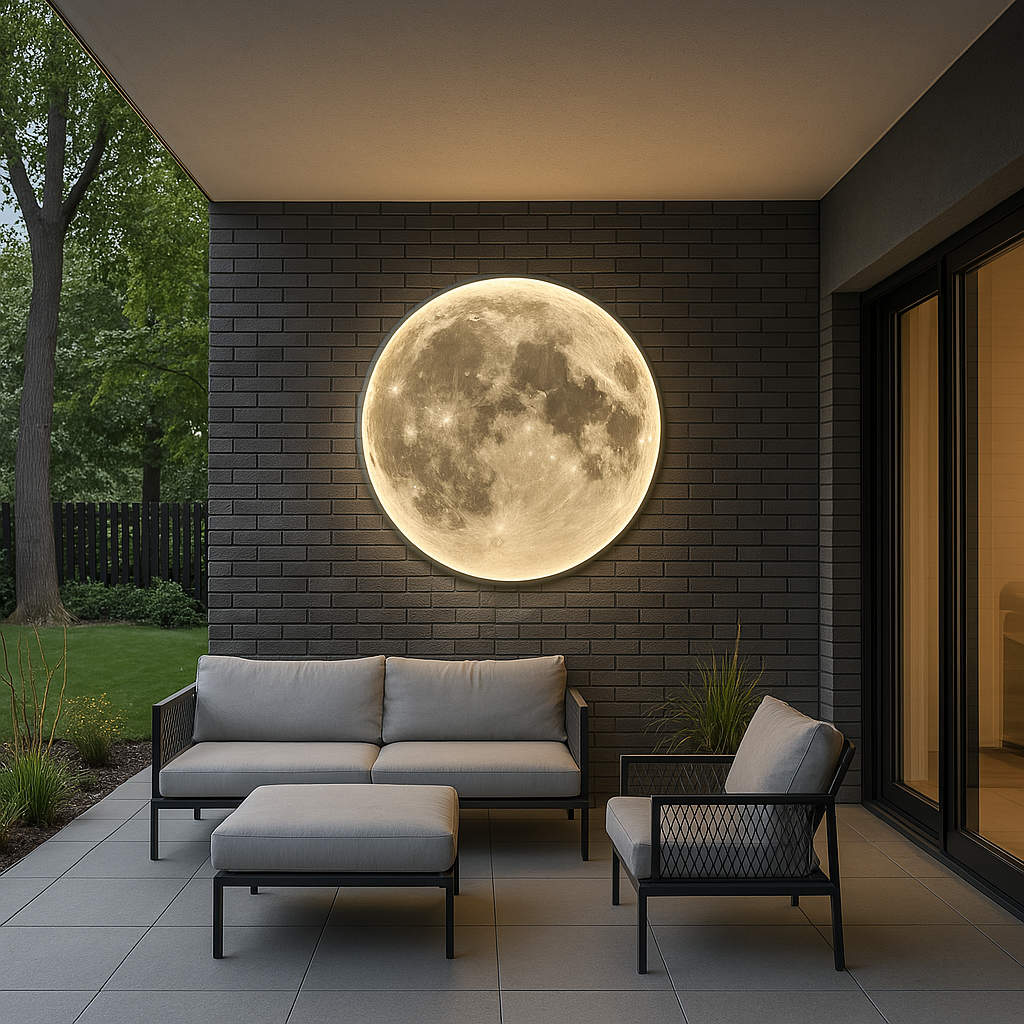 Maan wandlamp met LED-verlichting