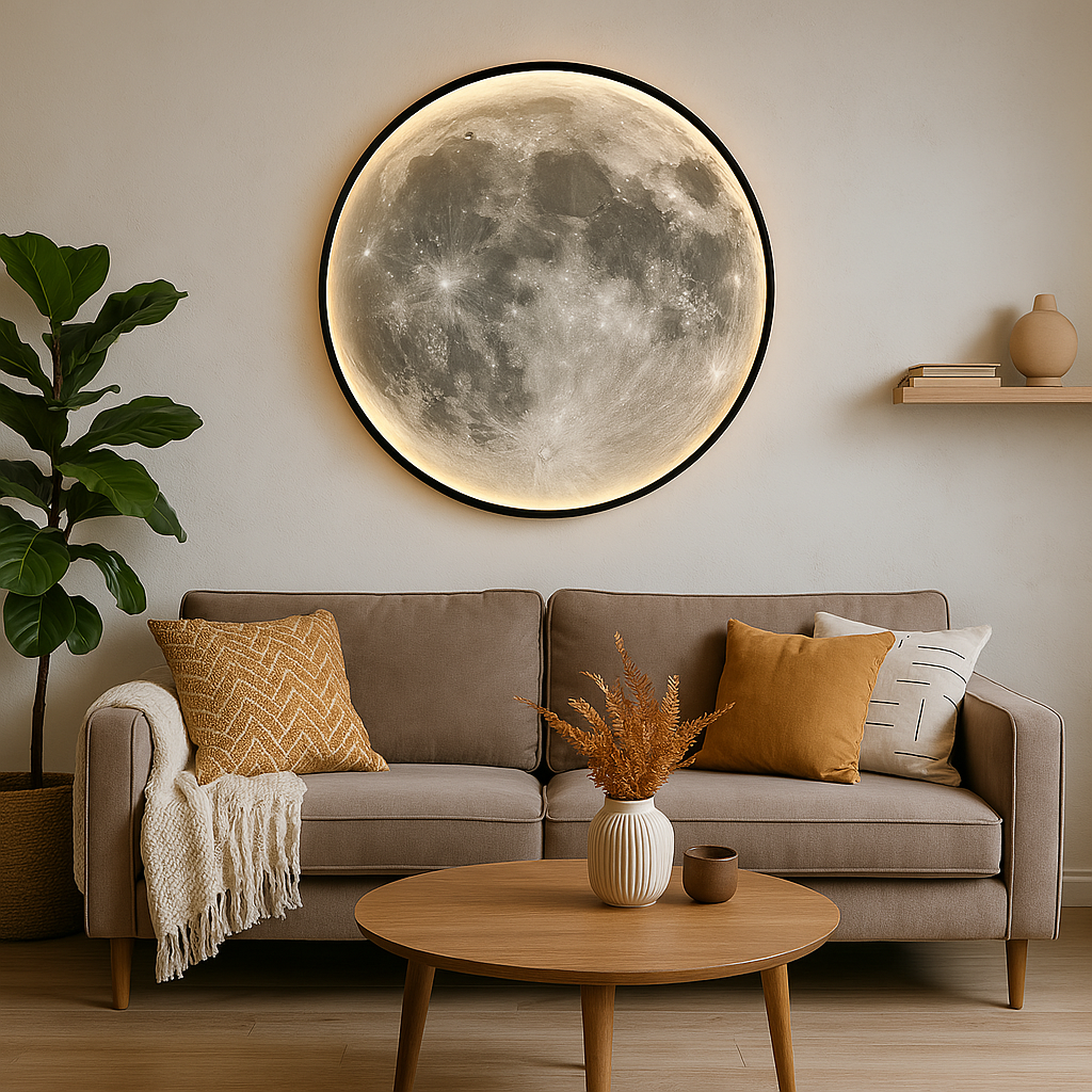 Maan wandlamp met LED-verlichting