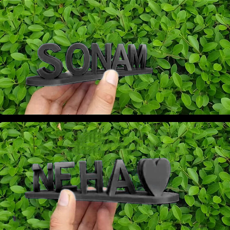 Gepersonaliseerde 3D-Geprinte Dubbele Naamplaat