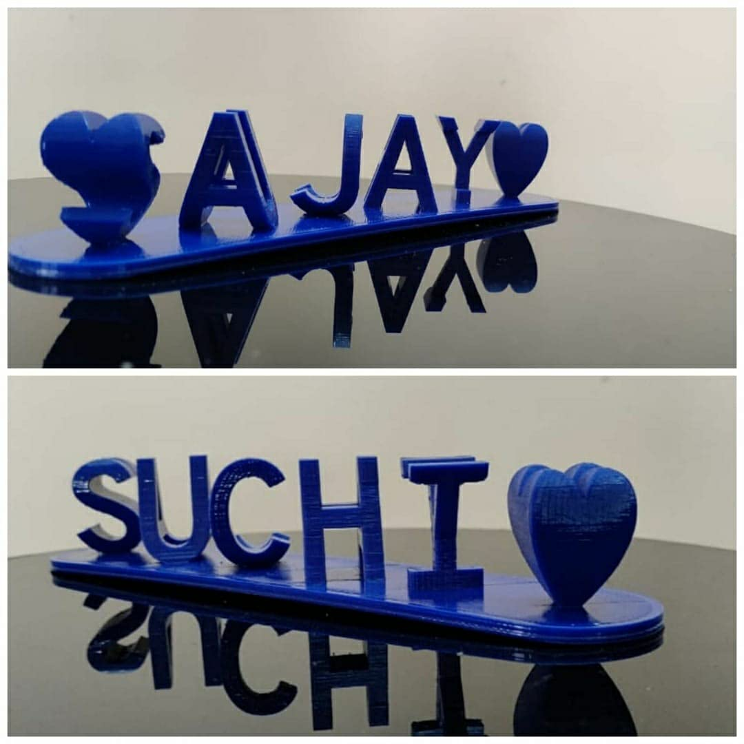 Gepersonaliseerde 3D-Geprinte Dubbele Naamplaat