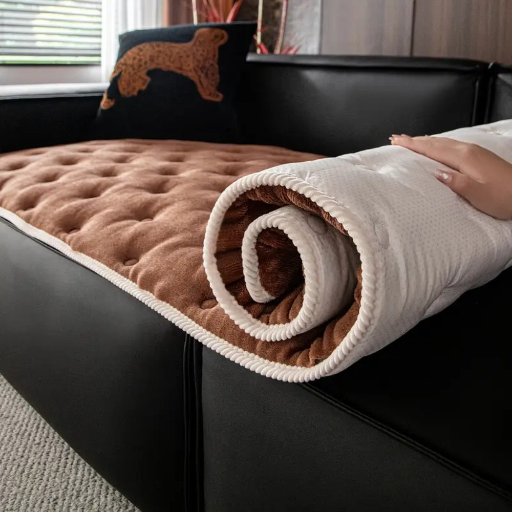 Pluche knoop-tufted bankhoes