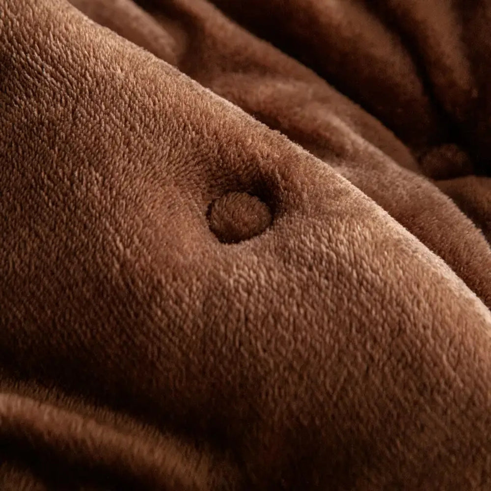 Pluche knoop-tufted bankhoes