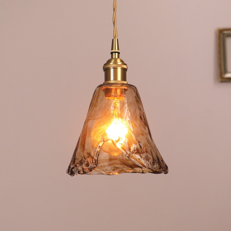 Vetrina vintage hanglamp met glazen kap