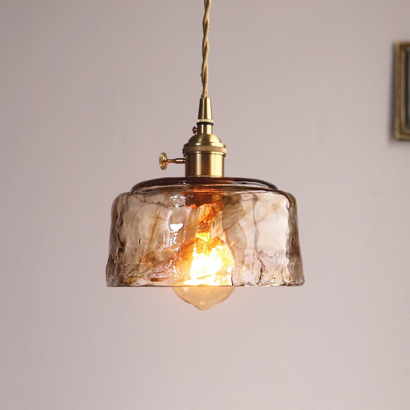 Vetrina vintage hanglamp met glazen kap
