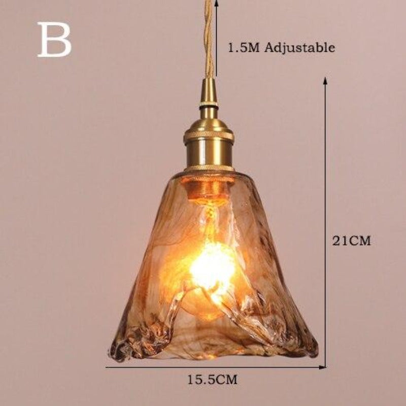 Vetrina vintage hanglamp met glazen kap