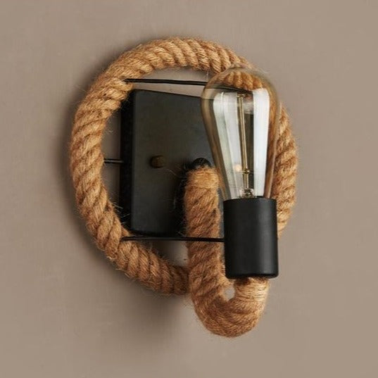 Vintage touw wandlamp